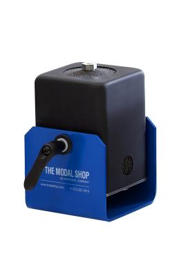 miniature shaker, 7lbf rated sine force, 0.5 pk-pk stroke, weighs only 6 pounds and can support payloads up to 2 lbs. includes trunnion mounting base and 2110g06 stinger kit.